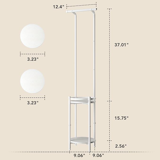 Homsorout Plant Stand Indoor Outdoor - Heavy Duty Metal 2-tier Hanging Plant Holder Space-Saving Iron Plant Stands Tall Plant Shelf for Living Room Garden Balcony (White)