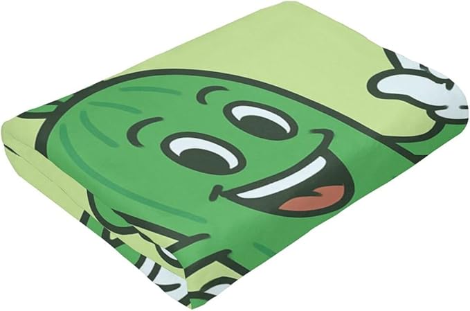 Pickle Blanket Cute Pickle Throw Blanket Vegetable Soft Cozy Fleece Fuzzy Stuffed Plush Flannel Gifts for Girls Women Boys Kids Adults 50"X60"
