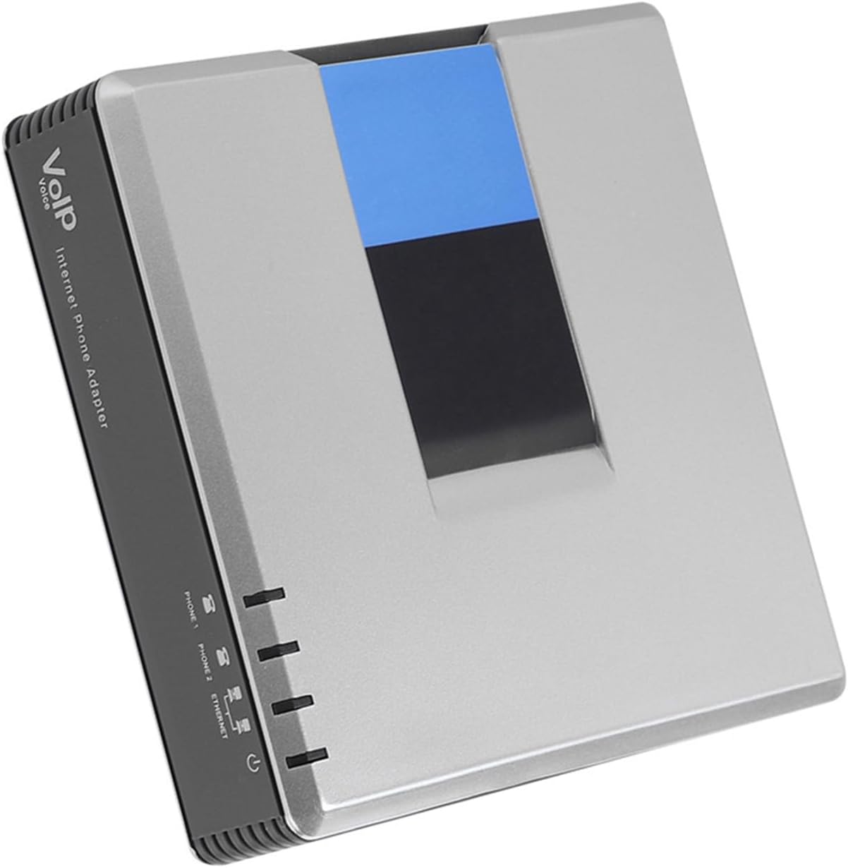 VoIP Gateway by Unlocked - Internet Phone Adapter with 2 Ports & Network Cable | SIP V2 Protocol Support