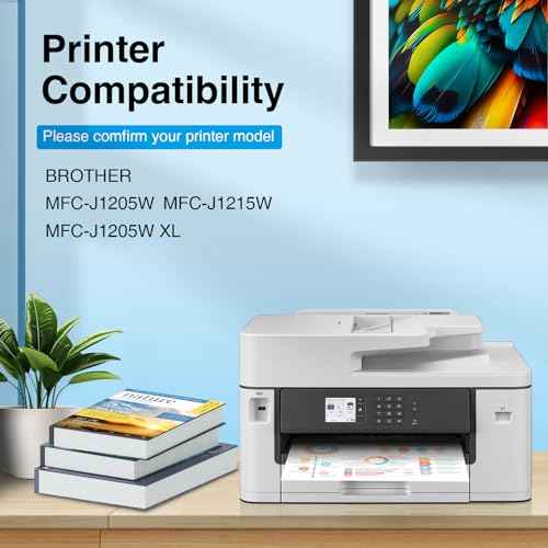 LC404 Ink Cartridges Replacement for Brother LC404 LC-404 LC404XL Work with Brother MFC-J1205W MFC-J1215W Printer MFC-J1205W XL Printer (4 Combo Pack, BK/C/M/Y)