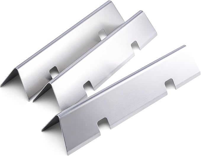 Uniflasy 7635 15.3 inch Flavorizer Bars for Weber Spirit I&II 200 Series, Spirit E210 S210 E220 S220 Gas Grills with Front Control Knobs, Weber GS4 Grill Parts, 16GA Stainless Steel Grill Heat Plates