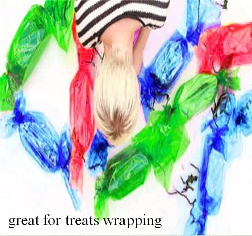 200 ft Green Cellophane Wrap Roll (16 In x 200 Feet) - 2.5 Mil Thick for Gift Baskets, Bouquets, Party Decorations