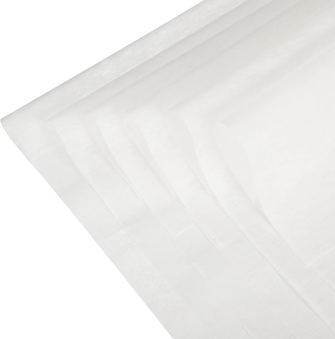 YELARXI Flower Wrapping Paper, Cotton Wrapping Flower Paper, Non-Woven Waterproof Floral Bouquet Wraps - Fitting for (Florist Supplies/Gift) 11.8 x 11.8 Inch & 38 Pack & White
