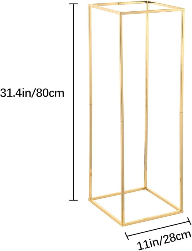 Gold Wedding Flower Stand,Metal Flower Vase,Wedding Centerpieces for Tables Home Birthday Party Event Decoration(10pcs 31.5inch)