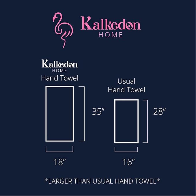 Organic Turkish Cotton Hand Towels for Bathroom | Oversized - 17 x 35 Inches | Large Soft Plush Fluffy Highly Absorbent Towels for Kitchen, Hand and Face (Mustard, Hand Towel)