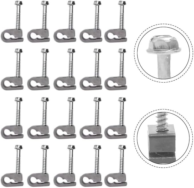 20 Piece Cable Organizing Clips with Screws for Starlink Installation and Management