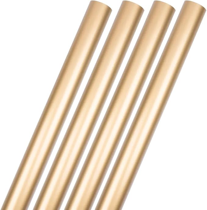 JAM Paper Gift Wrap - Matte Wrapping Paper - 100 Sq Ft Total - Matte Gold - 4 Rolls/Pack
