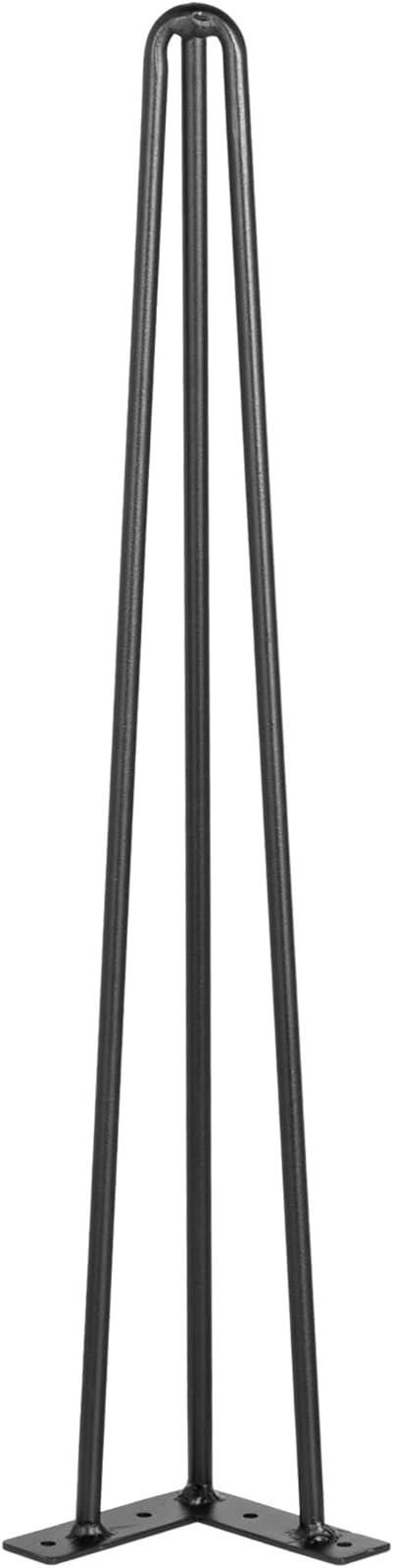 VEVOR Hairpin Table Legs 22" Black Set of 4 Desk Legs 880lbs Total Load Capacity Hairpin Desk Legs 3 Rods for Bench Desk Dining End Table Chairs Carbon Steel DIY Heavy Duty Furniture Legs