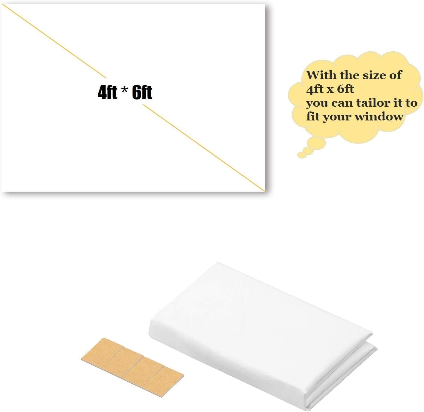 Skiennix Rear Projection Screen - Portable Cloth Video Projector Screen for Holiday Displays | 1.8x1.2m