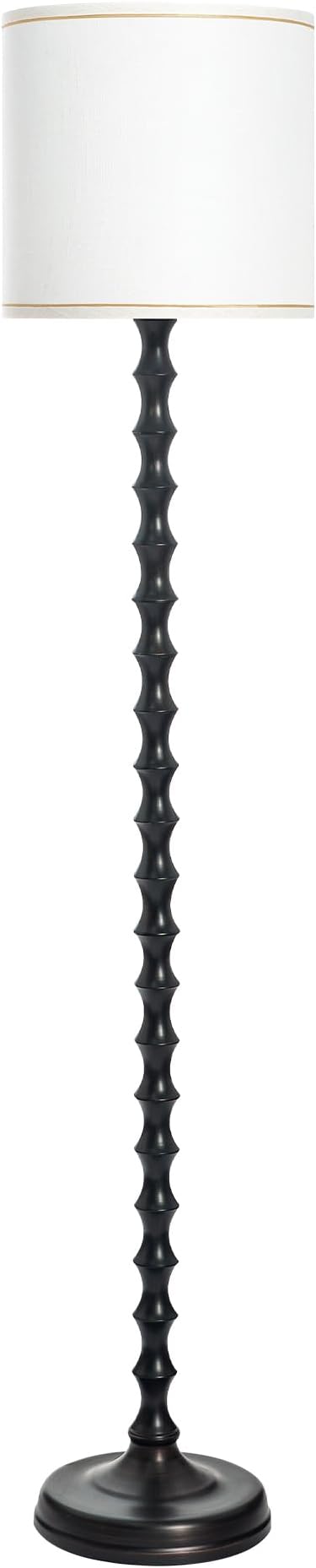 EUO 64.5" Dark Brown Floor Lamp for Living Room, Rustic ORB Floor Lamp | Bamboo Floor Lamp, Oil-Rubbed Bronze Floor Lamp, Rustic, Farmhouse, Minimalist Home Decor, For Living Room, Bedroom, Bookroom