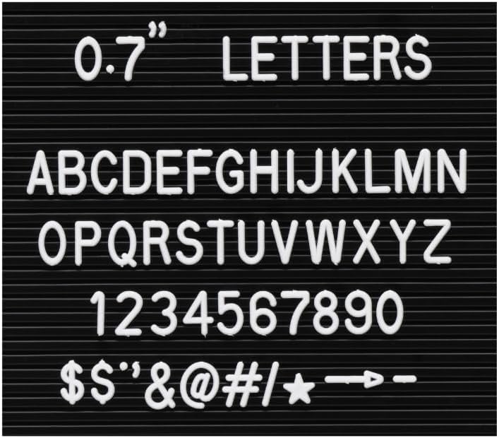 Skiennix Felt Letter Board Letters - 300 Pieces of Characters, Numbers & Symbols | 0.7 Inch White