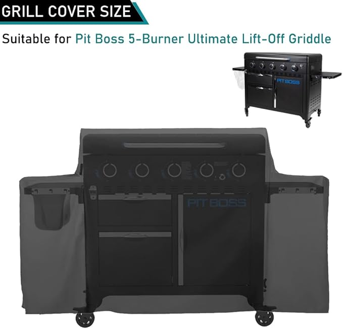ZJYWSCH Cover for Pit Boss 5-Burner Ultimate Lift-Off Griddle Grill PB5BGD2, Heavy Duty Waterproof for Pit Boss 5B Ultimate Griddle Cover