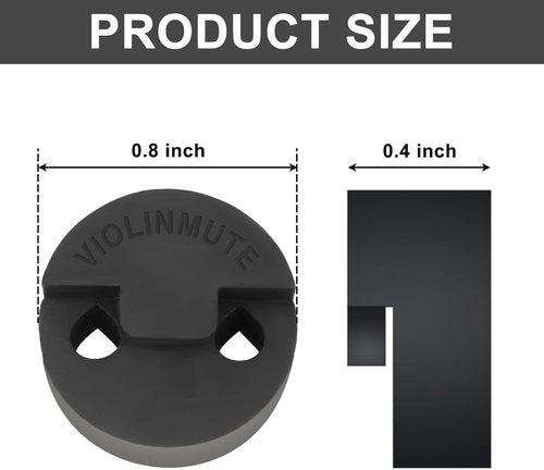 Rubber Violin Practice Mute Set - 10 Pack Tourte Style & 2 Pack Claw Style Mutes for 4/4 Violin & Viola