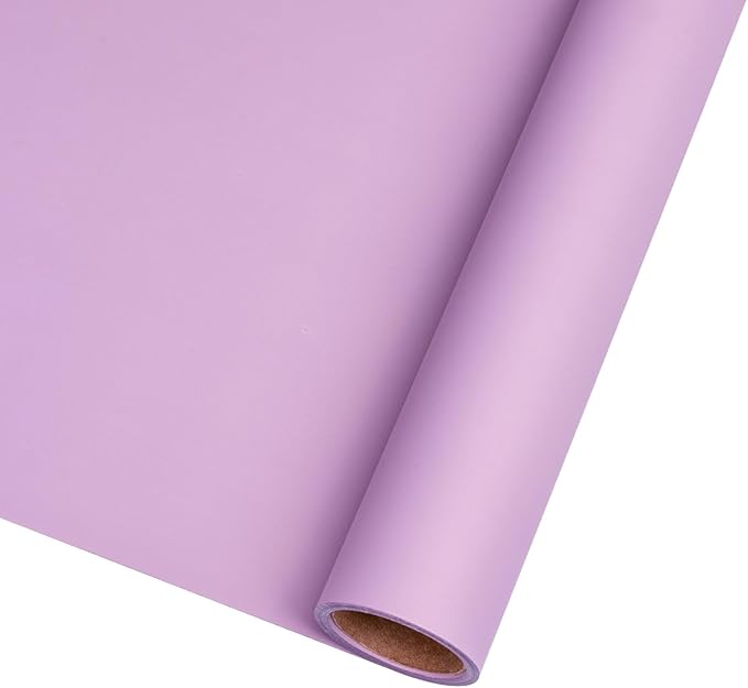 KIMHOME Korean Retro Packaging Waterproof Flower Wrapping Paper Gift Wrapping Flower Shop Bouquet Supplies Roll 22 Inch x 32.8 ft (Deep Purple)