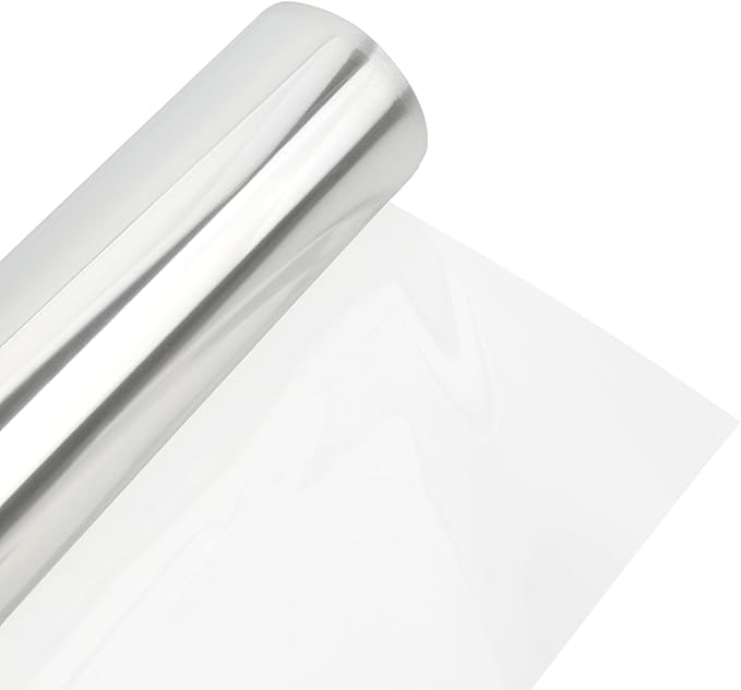 Clear Plastic Halloween Cellophane Wrap Roll for Gift Baskets(31.5 in x 98 ft), Large Transparente Wrapping Paper for Flower Bouquet Floral Food Art Craft Cellophane Sheets Cello Bags Stocking Stuffers