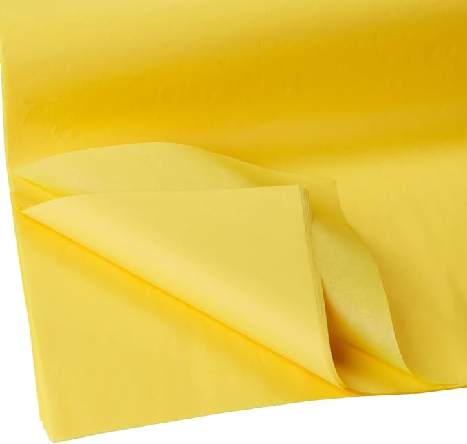 Jillson Roberts Bulk 20 x 30 Inches Recycled Tissue, Yellow, 480 Unfolded Sheets (BFT12)