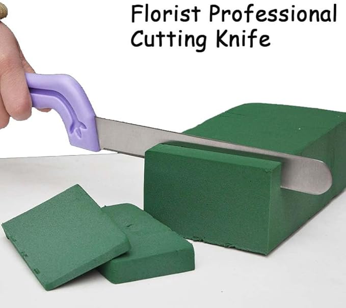 Tinsow Floral Foam Knife Florist Professional Cutting Knife for Flower Foam Block, Cake, Fruit, Utility Tool for Flower Clay Blocks (Light Purple)