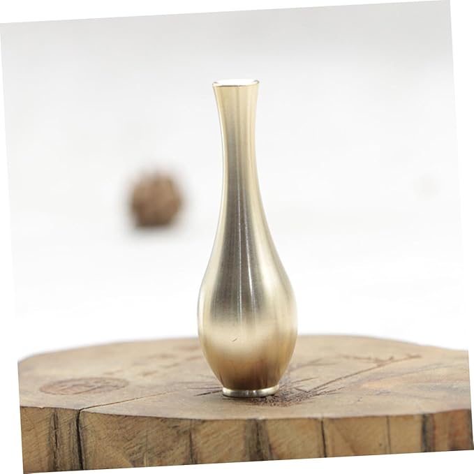 BESPORTBLE 4Pcs Retro Mini Copper Vases Small Tabletop Flower Ware Decorative Antique Metal Vases for Home Office Wedding Party Adornment