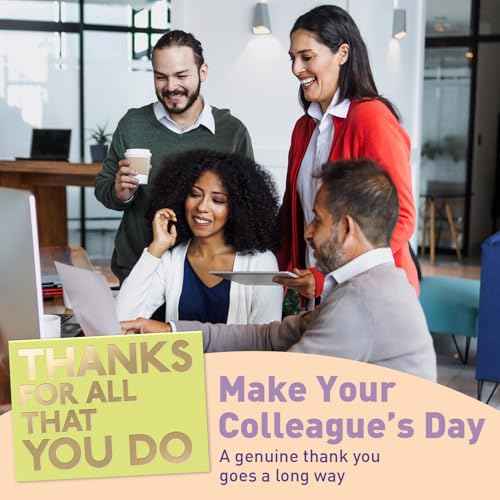 S&O Employee Appreciation Cards for Coworkers - 8 Designs - Assorted Thank You Cards with Envelopes - For Office Staff Recognition, Work Anniversary & Gratitude - Staff Appreciation, 4x5.5¡±
