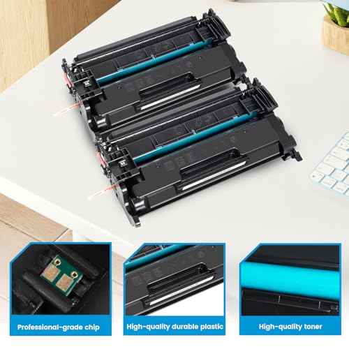 58A CF258A Toner Cartridge Black 58X CF258X 2 Pack with Chip Compatible for 58X CF258X 58A CF258A Toner Cartridge for Use in Laserjet Pro M404n M404dn MFP M428fdw M428fdn M428dw Printer Ink