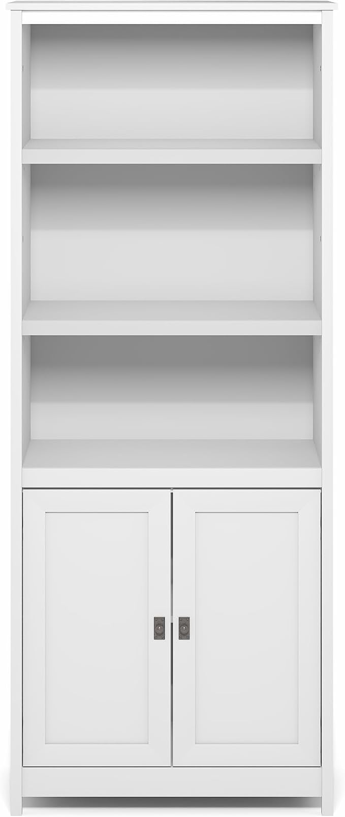 Furinno Robin Storage Cabinet, Pantry Cabinet with 3-Tier Adjustable Shelves with 2 Door Cabinet, 30W, Kitchen Organizer Cabinet, Organization and Storage, for Pantry, Living Room, Home Office, White
