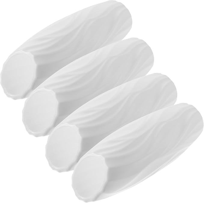 Uonlytech 4pcs Geometric Plastic Vases for Home Office Decor Elegant Centerpiece Flower Storage Containers Lightweight Modern Design for Desktop Balcony Table