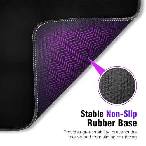 Black Mouse Pad, Soft Comfortable Support & Smooth High Precision Fabric Mousepad, 8.3 x 10.2in Portable Size Small Mouse Pad, Anti-Slip Rubber Base, Mousepad for Desk, Gaming, Office