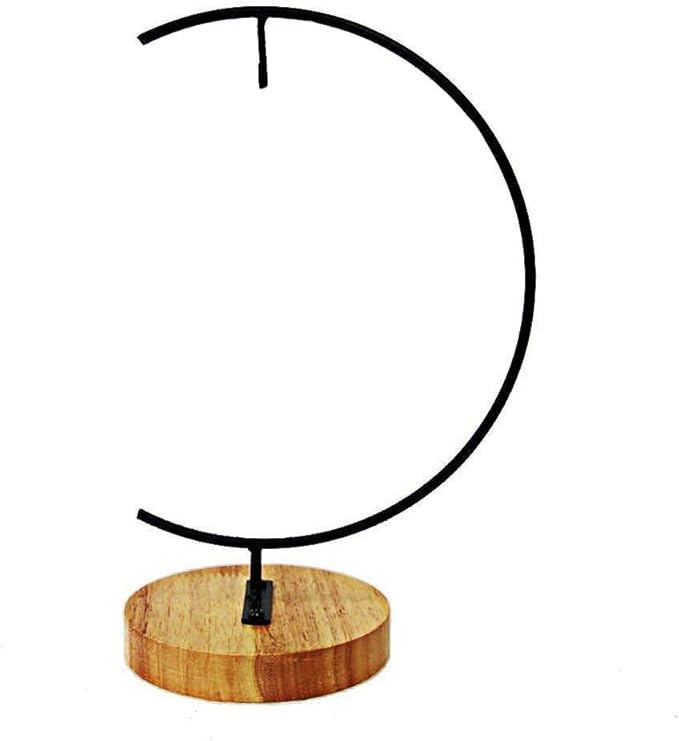 YY YEARCHY Awesomes Terrarium Ornament Display Stand Metal Stand Air Plant Stand Flower Pot Stand Holder Iron Pothook Stand for Hanging Glass Terrarium Globe Ball (4, Black)