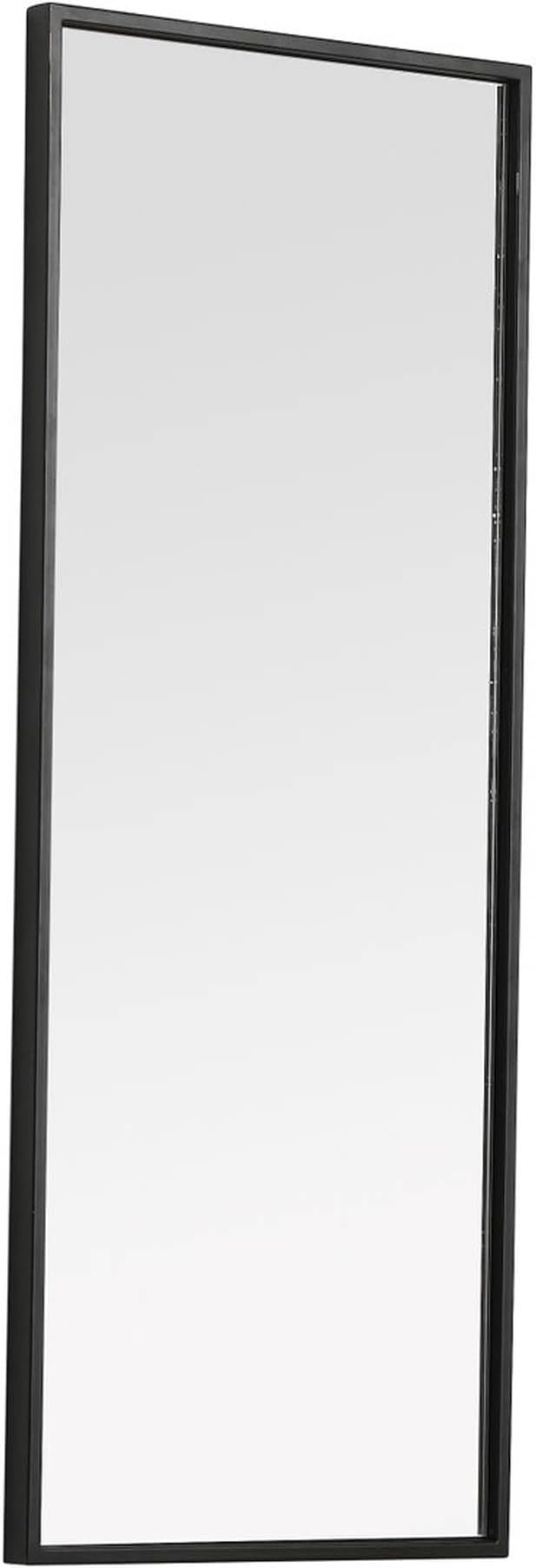 Elegant Decor Monet Home Office Decorative Rectangle Framed Wall Mirror, 14" L x 36" H - Black