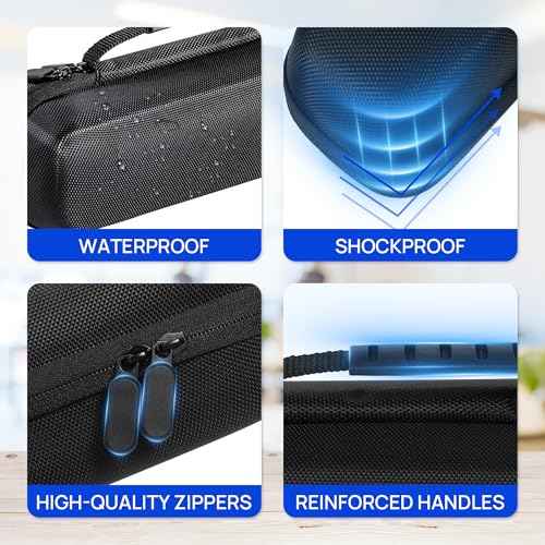 POLONO Carrying Case Compatible with POLONO D810 Portable Printer, Bluetooth Thermal Printer, Carrying Storage Bag for D810 Portable Printer 8.5"x11", USB Cable and Accessories, Case Only, Black