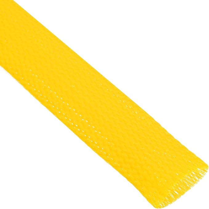 uxcell Expandable Sleeving, 1-inch 50ft Cable Sleeve, Yellow