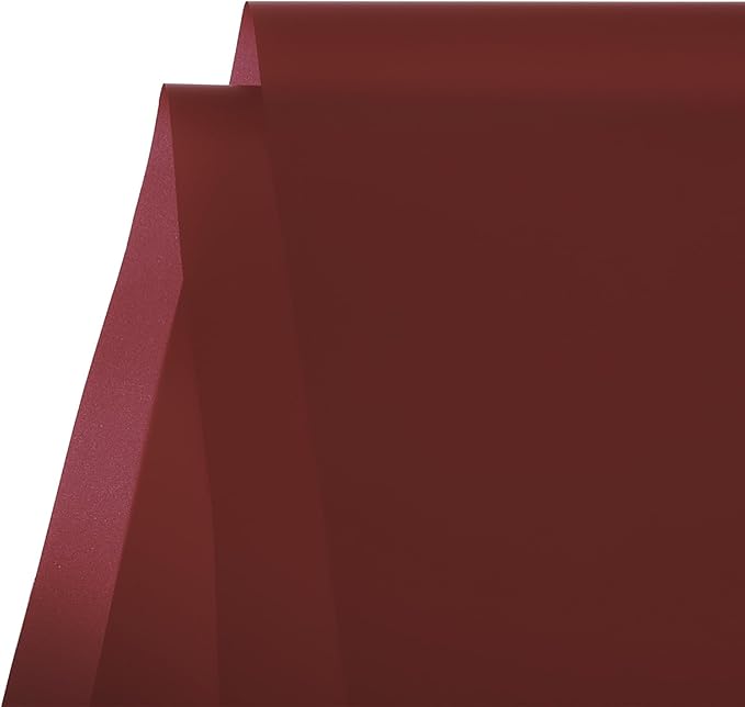 MECCANIXITY Flower Wrapping Fog Paper 22.8x22.8 Inch Waterproof Matte Floral Wrapping Paper for DIY Crafts, Gift/Gift Box Packaging Wine Red 20 Pcs