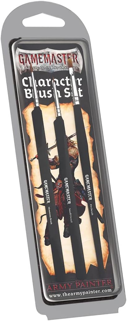 The Army Painter Gamemaster Character Brush Set - Precision Detail Brushes for Miniature Painting | 4-Piece Set