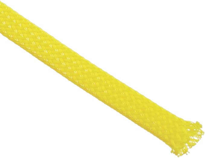 uxcell Expandable Sleeving, 1/4-inch 16ft Cable Sleeve, Yellow