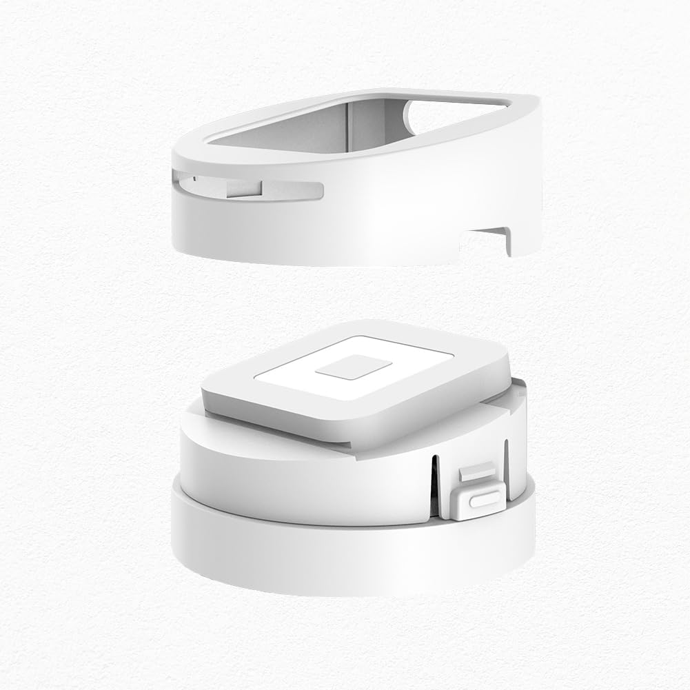 Square Dock for Square Reader - Elegant White Case with Anti-Sleep Feature & 1.5m Cable
