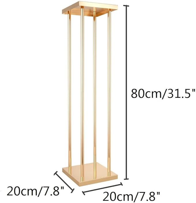 LoveCat Set of 10 Wedding Centerpieces Geometric High Gold Vases - 31.5" Artificial Flower Display Stand for Wedding Christmas Carnival Party Dinner Event Hotel Home Decor Arrangement