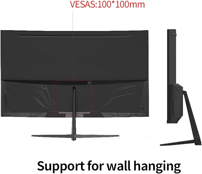 LXZ 32 Inch Curved Gaming Monitor, 165Hz 1800R QHD (2560x1440) 2K Computer Monitor with FreeSync, DP/HDMI, 122% sRGB Coverage, Wall Mountable, Eye Care for Home Office & Gaming