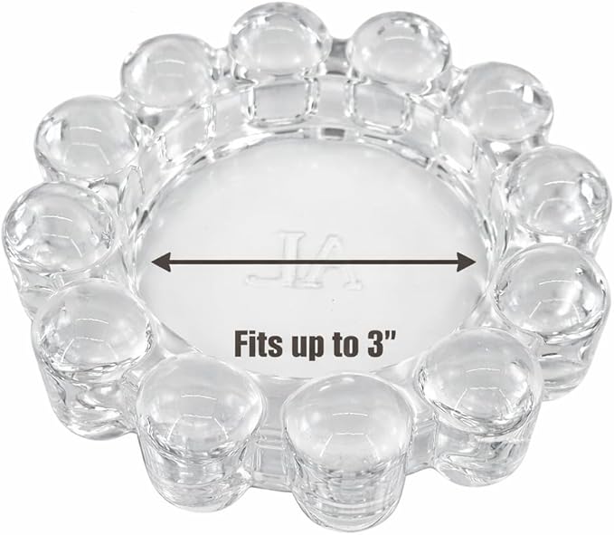 Alice Lane Original Bubble Candle Dish – Chic Clear Glass Candle Dish for Home Decor – Decorative Modern Candle Holder for Small Candles & Diffusers
