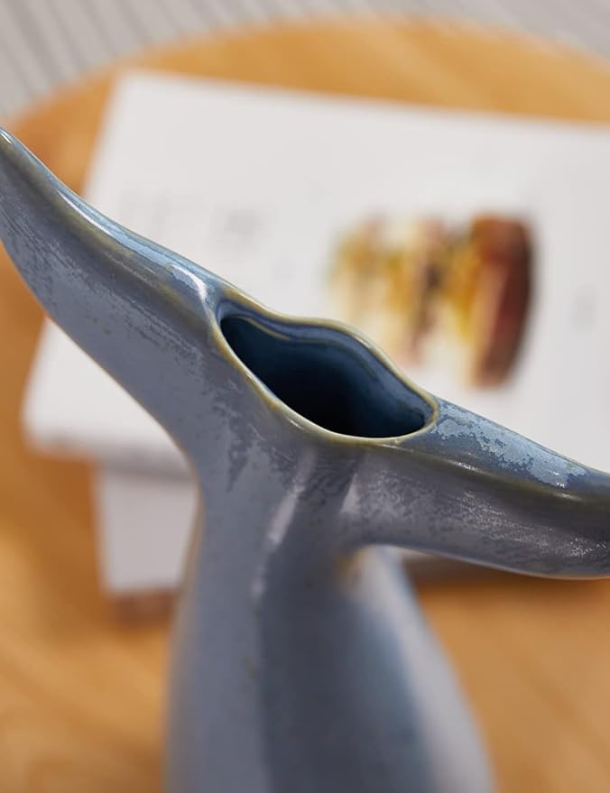 SEINHIJO Ceramic Flower Vase Modern Decor Sculpture Table Centerpiece Statue Home Gifts Arts 11inch