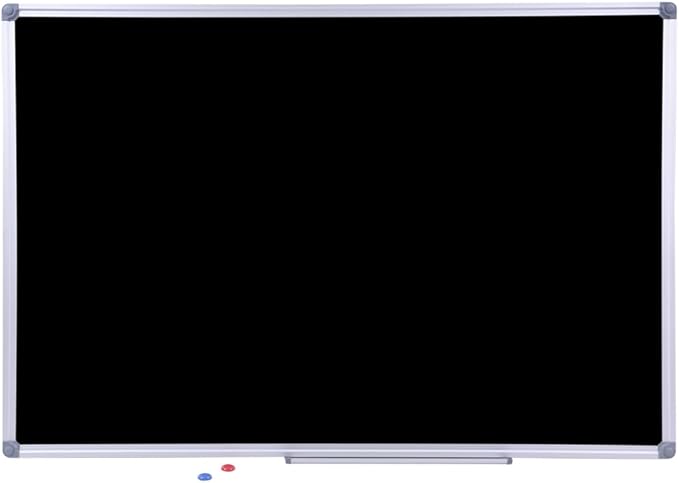 2 Pack Durable 48x36 Inch Large Magnetic Black Chalkboard – Wall-Mounted Hanging School & Office Board with Aluminium Frame & Integrated Marker Tray