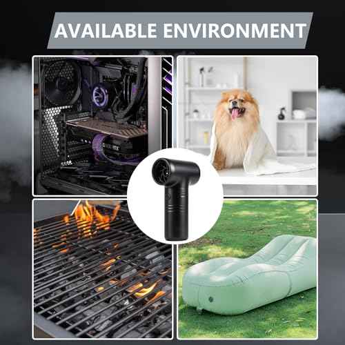 Compressed Air Duster-A Handy Super Power Electric Air Duster with Brushless Motor for Lower Noise and 3-Gear Adjustable Blower, Dust Blower for Computer, Keyboard, House, Outdoor and Car
