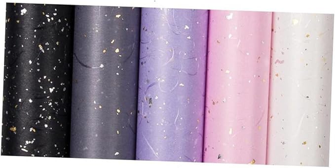 CIMAXIC 10 Sheets Black Wrapping Paper Bouquet Packaging Wrap for Wedding Birthday DIY Papercraft Thick High-grade Tissue Paper for Floral Presentation