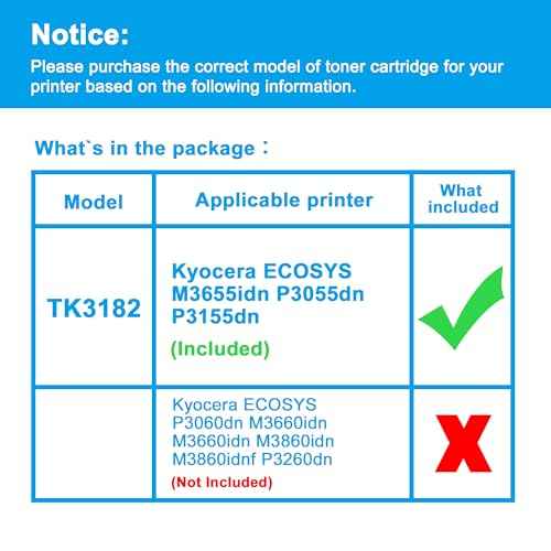 LCL Compatible Toner Cartridge Replacement for Kyocera TK-3182 TK3182 1T02T70US0 ECOSYS M3655idn P3055dn P3155dn (1-Pack Black)