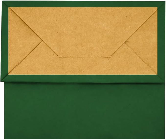 bagmad 100 Pack 5.25x3.25x8 inch Small Green Kraft Paper Bags with Handles Bulk, Gift Bags, Craft Grocery Shopping Retail Party Favors Wedding Business Sacks (Dark Green, 100pcs)