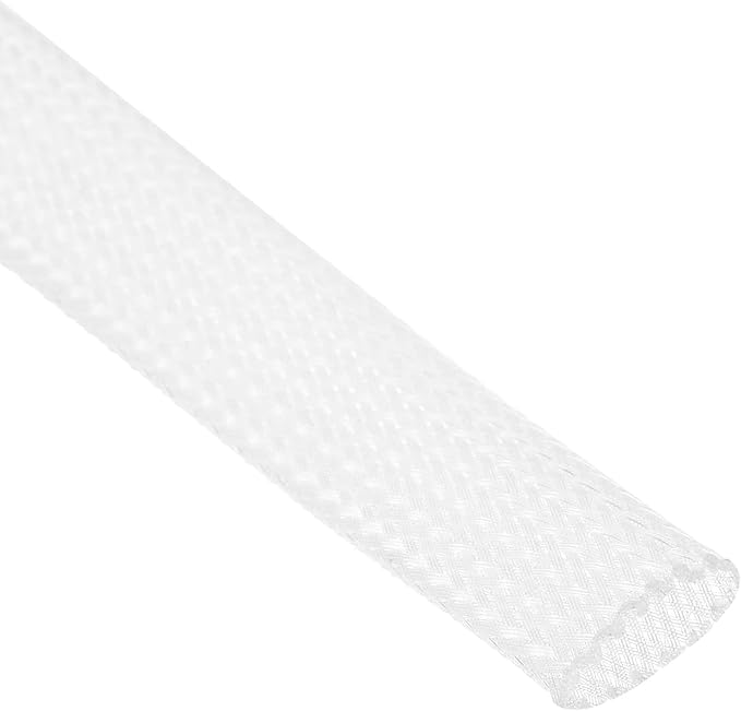 uxcell PET Expandable Sleeving 10ft 1/2" Clear Cable Management Sleeve Cord Organizer for Wrap Protect Cable
