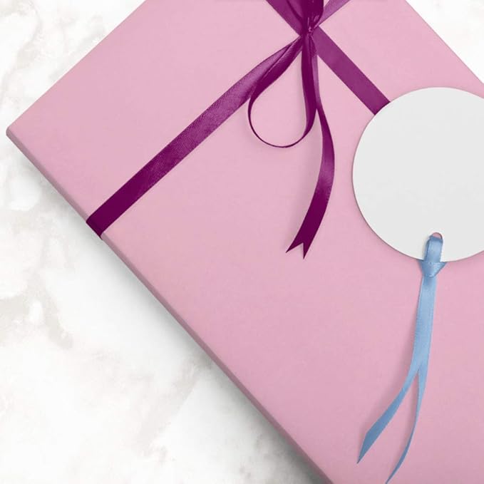 JAM Paper Gift Wrap - Matte Wrapping Paper - 50 Sq Ft Total (30 in x 10 Ft Each) - Matte Light Baby Pink Pastel - 2 Rolls/Pack