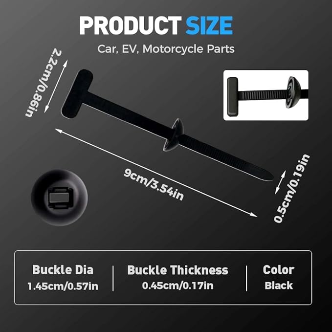 Nylon Universal Cable Tie Buckle, Heavy Duty Self-Locking Nylon Zip Ties Holder, New Multifunctional Cable Tie Buckle for Car Daily Repair (50pcs)