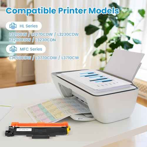 TN227 TN223 Toner Cartridge 4 Pack Compatible for TN-227 TN223 TN227BK 227C 227M 227Y Toner for Use in HL L3210CW L3270CDW L3290CDW L3230CDW MFC L3770CDW L3710CW L3750CDW Printers(B/C/Y/M)