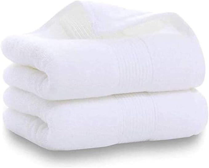PUPOPIK Hand Towels for Bathroom-100% Cotton Hand Towel (14 x 30Inch), Highly Absorbent and Quick Dry Face Washcloth, Home Soft Premium Towel for Hotel, Bath, Kitchen and Spa, Set of 2 (White)