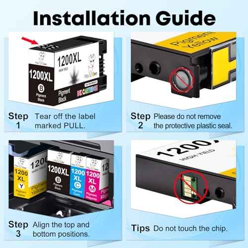 Miss Deer Maxify 1200XL Ink Cartridges Compatible for Canon PGI-1200XL 1200XL Work for Canon MAXIFY MB2720 MB2050 MB2350 MB2320 MB2020 MB2120, 2 Sets(2BK,2C,2M,2Y)
